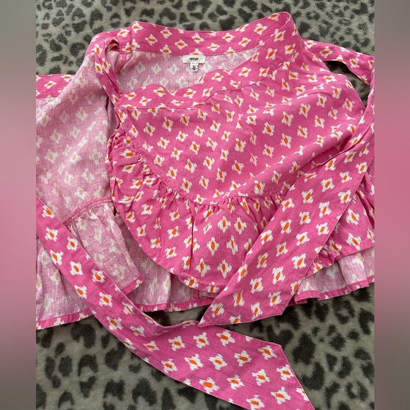 Aerie Wrap Mini Skirt in Lip Gloss Pink Size XS - Picture 12 of 17